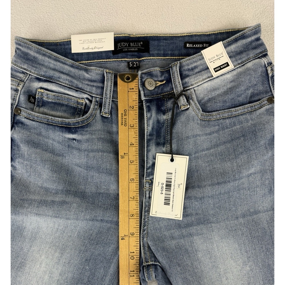 Judy Blue Relaxed Fit High-Rise Jeans Women's 5/27 Blue Stretch Denim JB82336LT - Picture 4 of 13